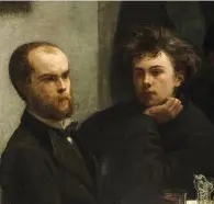  ??  ?? Verlaine et Rimbaud. Détail du tableau Coin de table (1872) de Fantin-Latour.