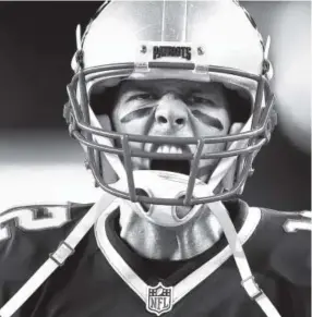  ?? Maddie Meyer, Getty Images ?? Patriots QB Tom Brady, yelling as he runs onto the field before Monday night’s 3023 win over the Ravens, faces the Broncos on Sunday.