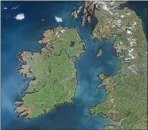  ?? ?? Clear sky: Satellite photo of Ireland yesterday