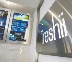  ?? BEN NELMS / BLOOMBERG FILES ?? Freshii has been in the news after it was learned some of the company’s restaurant­s in Ontario have been using virtual cashiers who are working from Nicaragua.
