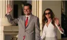  ?? Congressma­n Matt Gaetz and his girlfriend Ginger Luckey attend a ‘Women for American First’ event, in Doral, Florida, on Friday. Photograph: Marta Lavandier/AP ??