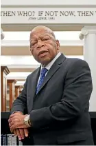  ??  ?? Congressma­n John Lewis