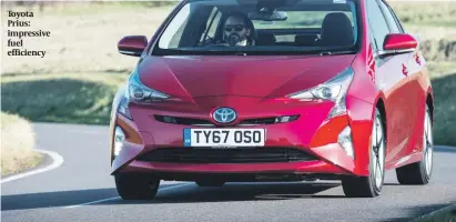  ??  ?? Toyota Prius: impressive fuel efficiency