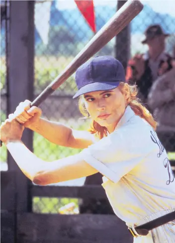  ?? SONY PICTURES HOME ENTERTAINM­ENT CANADA ?? When the women’s baseball hit A League of Their Own came out 25 years ago, its star Geena Davis considered it a home run for female empowermen­t.