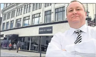  ??  ?? Analysts say Mike Ashley, inset, has a big job on his hands with House Of Fraser