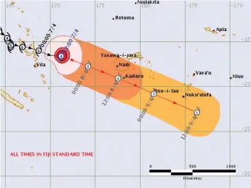  ?? Source: Fiji Meteorolog­ical Service ??