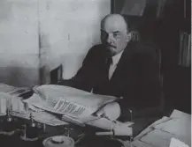  ??  ?? 0 Communist leader Vladimir Ilyich Lenin reads Pravda in 1920; the first issue was published today in 1912