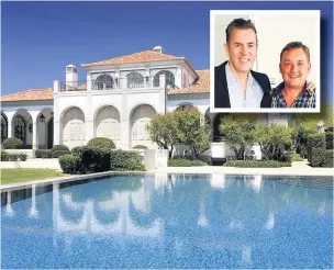  ??  ?? ●● A villa in Portugal and, inset, Duncan Bannatyne with Chris White