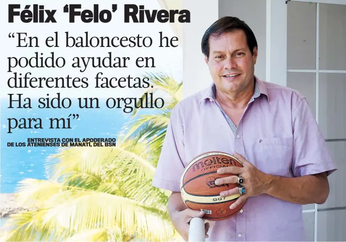  ??  ?? Félix ‘Felo’ Rivera combinó su profesión de ingeniero químico con el deporte y creó un producto de cabello utilizando la imagen del exjugador José ‘Piculín’ Ortiz.