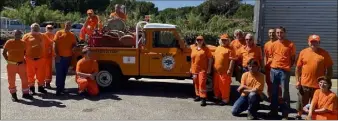  ?? (Photo P. O.) ?? Les bénévoles du Centre communal des feux de forêt sont fin prêts pour surveiller les   hectares de forêt que compte la commune.