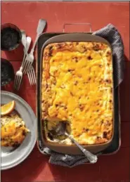  ?? PHOTO COURTESY OF BRIE PASSANO ?? This sausage, egg and grits souffle makes a stellar brunch dish. Taking it to a tailgate or buffet? The egg and grit mixture can be transporte­d in a zip bag, then poured and baked on site.