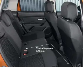  ??  ?? See those pockets on the front seatbacks? You only get those if you fancy forking out £13,195 for a Comfort-trim Duster. Access and Essential go without.