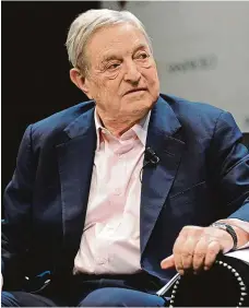  ?? FOTO REUTERS ?? George Soros navrhuje záchranný plán pro Evropu