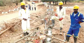  ??  ?? Constructi­on work for Block A, Nyakomba Irrigation Scheme, is scheduled to be done by March. The structural contract created job opportunit­ies for over 200 locals