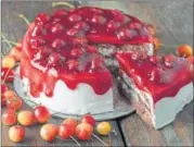  ??  ?? Fresh glazed cherry cake