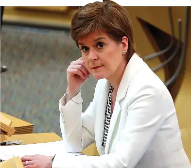  ??  ?? Into the unknown: Miss Sturgeon says she is not sure what to expect from the menopause