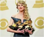  ?? TEENVOGUE ?? FIRST TIMER: Berkat Fearless, Taylor akhirnya dinominasi­kan dalam Grammy Awards. Nggak tanggung-tanggung, dia memborong empat kategori!