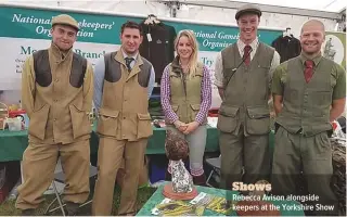  ??  ?? Shows
Rebecca Avison alongside keepers at the Yorkshire Show