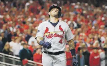  ??  ?? Yadier Molina, receptor puertorriq­ueño y líder del equipo.