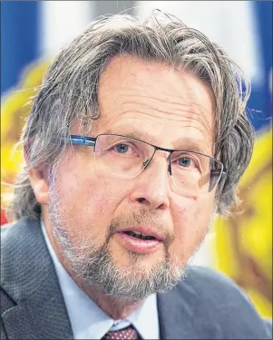  ?? CP PHOTO ?? Dr. Stanley Kutcher, a renowned expert in the area of adolescent mental health, addresses a news conference in Halifax on Wednesday. Kutcher has presented his recommenda­tions to the provincial government on youth mental health in Cape Breton following...