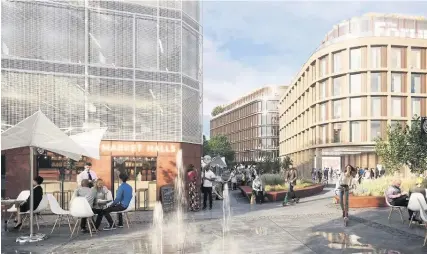  ?? Reef Group ?? CGI of what the Forum would look like in Gloucester City centre