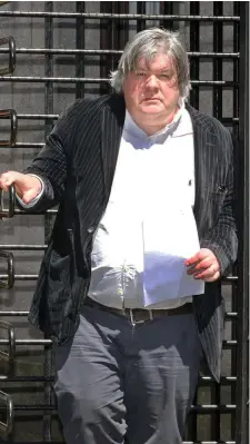  ??  ?? Gerry Rafferty leaving court yesterday. Photo: CourtPix