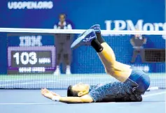  ??  ?? Novak Djokovic of Serbia celebrates victory over Juan Martin del Potro of Argentina during their 2018 US Open men’s singles final match on September 9, 2018 in New York. - AFP photo