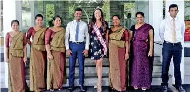  ??  ?? Mrs World 2018 Alice Lee Giannetta at Hotel Topaz Kandy