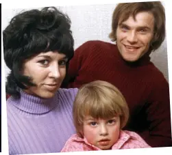  ??  ?? Medallion man: While Freddie Starr enjoyed fame, his family life suffered. Right: With second wife Sandy and son Jody