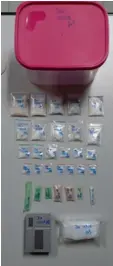  ??  ?? The drugs seized from the unnumbered house in Long Lama on Tuesday.