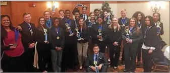  ??  ?? Pottstown High School DECA Students who qualified for the state conference.