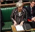  ?? Theresa May, hier au Parlement britanniqu­e. (Photo AFP) ??