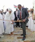  ??  ?? President Kenyatta and Sultan ul-Bohra inaugurati­ng Aljamea-tus-Saifiyah.