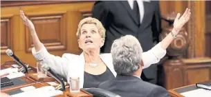  ?? RICHARD LAUTENS TORONTO STAR FILE PHOTO ?? “We weren’t trying to hide anything,” former premier Kathleen Wynne said about her Hydro plan.