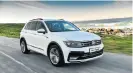  ??  ?? The VW Tiguan looks set to overtake the Golf in sales volumes later this year.