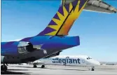  ?? LAS VEGAS REVIEW-JOURNAL FILE ?? Allegiant Air’s parent, Allegiant Travel Co., reported rises in second-quarter income and operating revenue.