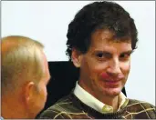  ?? KATHY PLONKA — SPOKESMAN-REVIEW ?? Joseph Edward Duncan III, right, is shown during a hearing at the Kootenai County Sheriff’s Department Justice building in Coeur d’Alene, Idaho.