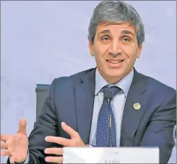  ?? CEDOC PERFIL ?? LIMITE. Caputo, con las reservas al borde de los US$ 50 mil millones.