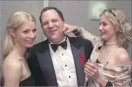  ?? Robert Gauthier Los Angeles Times ?? WEINSTEIN poses with Gwyneth Paltrow, left, and Cameron Diaz at a Golden Globes party in 1999. His once-golden touch in awards season has waned recently.