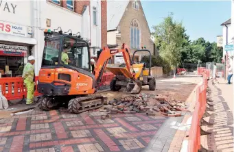  ??  ?? The Royal Borough council has started improvemen­t works in King Street. Ref:133783-8