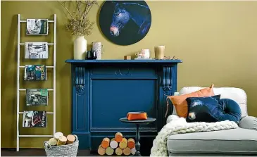  ??  ?? It might not be the best time to paint the house, but freshening up a fireplace is a good DIY winter painting task.