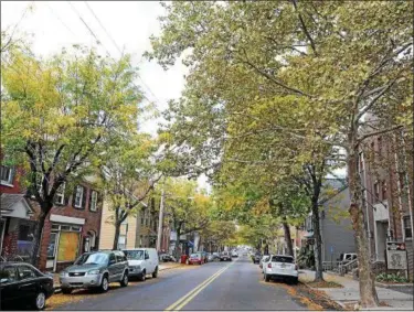  ?? MEDIANNEWS GROUP FILE PHOTO ?? A view of King Street in Pottstown, lined on both sides with mature trees.