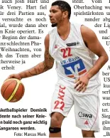  ?? Foto: Marcus Merk ?? Der Basketball­spieler Dominik Veney könnte nach seiner Knie operation bald noch ganz wichtig für die Kangaroos werden.