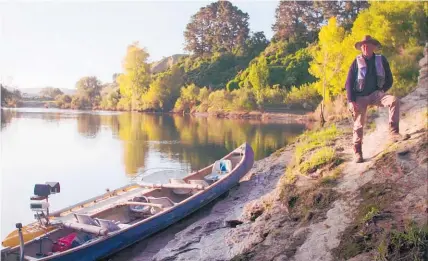  ??  ?? Screen shot of a US documentar­y about the Whanganui River called The River is Me.