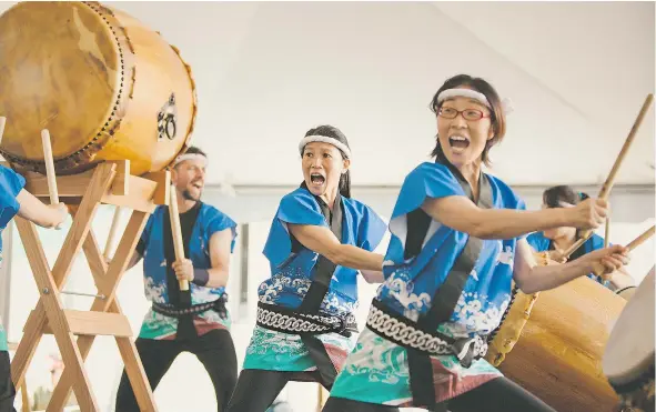  ?? — STUDIO BY JEANIE ?? The Katari Taiko drumming group will take part in the 41st Powell Street Festival this weekend in downtown Vancouver.