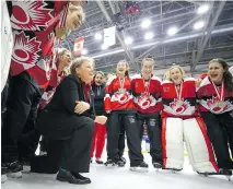 ??  ?? Lorrie Horne coached the junior national ringette team to a world title victory over top rival Finland last November in Mississaug­a, Ont.