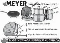  ?? CONTRIBUTE­D ?? Due to its superior constructi­on, SuperSteel products by Meyer are a must for serious cooks.