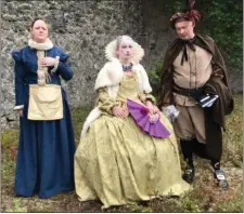  ??  ?? Members of the Doneraile Dramatic Society in period costume at Sunday’s historical tour at Doneraile Wildlife Park