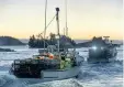 ?? THE CANADIAN PRESS FILES ?? Lobster boats head from West Dover, N.S., in this file photo. A lengthy RCMP investigat­ion into allegation­s of fraud and theft involving more than $3 million worth of lobster has led to charges against three Nova Scotia men.