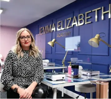  ??  ?? ON COURSE: Jemma Ball of Jemma Elizabeth Beauty has opened up an academy in her salon.